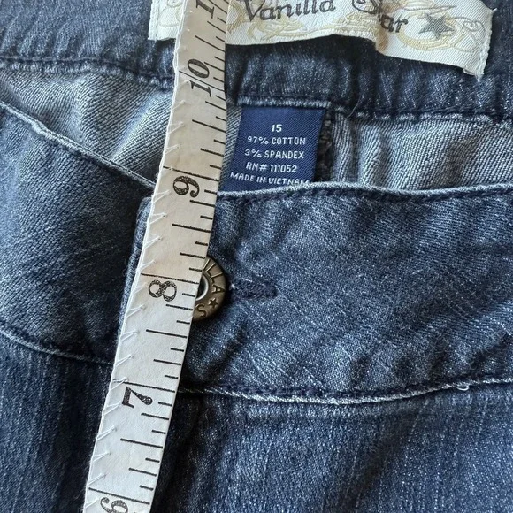 Vanilla Star Y2K Sz 15 Bootcut Jeans Embroidered Pockets CUTE - Picture 8 of 9